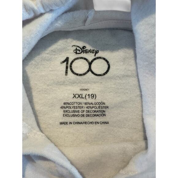 Disney Hoodie Celebrate 100 Years Of Wonder Womens 2XL Junior Mickey Pooh Tinker - Picture 6 of 7